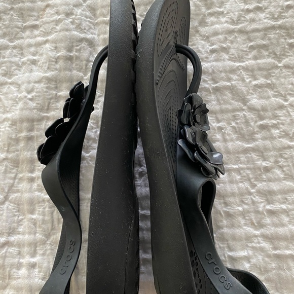 Crocs Serena embellished flower thong slingback size 10 - Picture 11 of 12